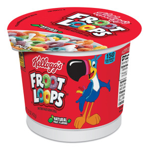 Kellogg's Froot Loops Breakfast Cereal, Single-Serve 1.5 oz Cup, 6/Box (KEB01246) View Product Image