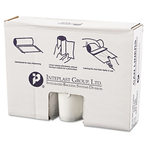 Inteplast Group High-Density Commercial Can Liners Value Pack, 45 gal, 12 mic, 40" x 46", Clear, 25 Bags/Roll, 10 Rolls/Carton (IBSVALH4048N14) View Product Image