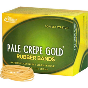 Alliance Rubber Pale Crepe Gold Rubber Bands - Size: #16 - 2.5" Length x 0.1" Width - Reusable, Stretchable, Durable - Golden Crepe