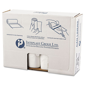 Inteplast Group High-Density Commercial Can Liners Value Pack, 60 gal, 14 mic, 43" x 46", Clear, 25 Bags/Roll, 8 Rolls/Carton (IBSVALH4348N16) View Product Image