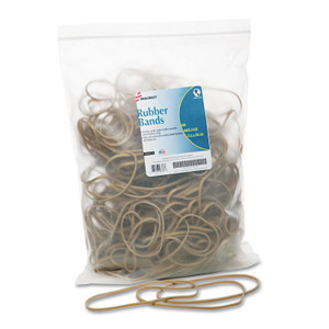 AbilityOne 7510015783512 SKILCRAFT Rubber Bands, Size 117B, 0.06" Gauge, Beige, 1 lb Box, 250/Pack (NSN5783512) View Product Image