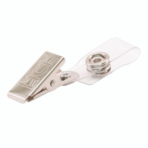 Advantus Badge Straps with Clips, 0.38" x 2.75", Clear, 25/Pack