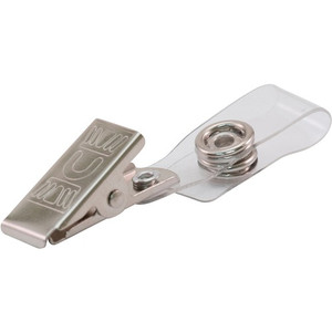 Advantus ID Badge Clip Adapters - Metal, Vinyl - Silver