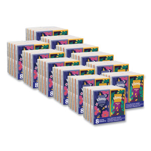 Kleenex On The Go Packs Facial Tissues, 3-Ply, White, 10 Sheets/Pouch, 8 Pouches/Pack, 12 Packs/Carton