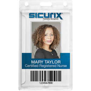 SICURIX Rigid PC ID Badge Dispensers with Thumb Slot - Vertical (BAU68140) View Product Image