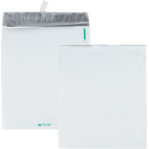 Quality Park Open-End Poly Expansion Mailers - Expansion - 11" Width x 13" Length - 2" Gusset - Self-sealing - White