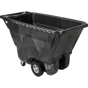 Rubbermaid Commercial Structural Foam Tilt Dump Truck - 850 lb Load Capacity - Structural Foam - Black