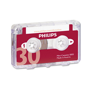 Philips Audio and Dictation Mini Cassette, 30 min (15 min x 2), 10/Pack View Product Image