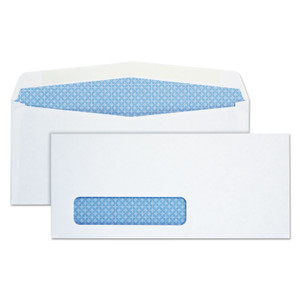 Quality Park Security Tint Window Envelope, #10, Commercial Flap, Gummed Closure, 4.13 x 9.5, White, 500/Box (QUA90130) View Product Image