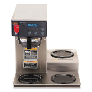 BUNN Axiom 15-3 12-Cup Low Profile Automatic Coffee Brewer, Gray/Stainless Steel