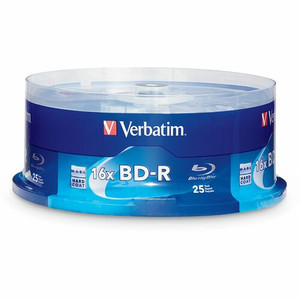 Verbatim 97457 Blu-ray Recordable Media - BD-R - 16x - 25 GB - 25 / Pack