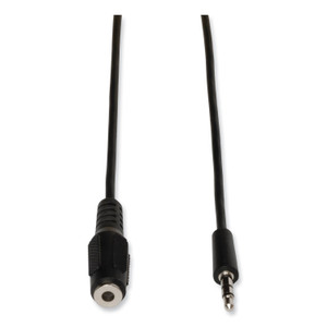 Tripp Lite 3.5mm Mini Stereo Audio Extension Cable for Speakers and Headphones (M/F), 6 ft, Black View Product Image