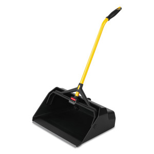 Rubbermaid Commercial Maximizer Heavy-Duty Stand Up Debris Pan, 20.44w x 29h, Plastic, Yellow/Black (RCP2018781) View Product Image