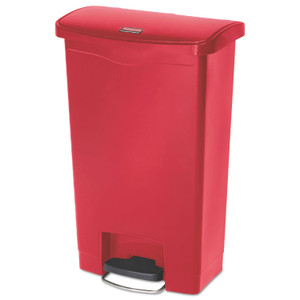 Rubbermaid Commercial Streamline Resin Step-On Container, Front Step Style, 13 gal, Polyethylene, Red (RCP1883566) View Product Image
