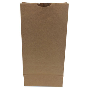 General Grocery Paper Bags, 50 lb Capacity, #10, 6.31" x 4.19" x 13.38", Kraft, 500 Bags (BAGGH10500) View Product Image