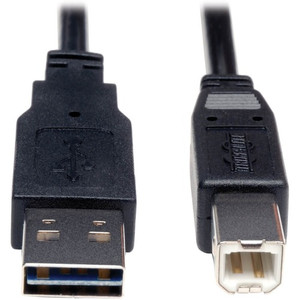Tripp Lite series Universal Reversible USB 2.0 A-Male to B-Male Device Cable - 6ft - 6 ft USB Data Transfer Cable - First End: 1 x 4-pin USB 2.0 Type A - Male - Second End: 1 x 4-pin USB 2.0 Type B