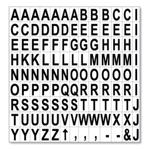 MasterVision Interchangeable Magnetic Board Accessories, Letters, Black, 0,75"h
