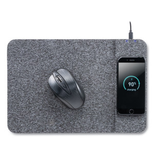 Allsop Powertrack Wireless Charging Mouse Pad, 13 x 8.75, Gray