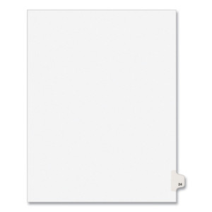 Avery Preprinted Legal Exhibit Side Tab Index Dividers, Avery Style, 10-Tab, 24, 11 x 8.5, White, 25/Pack, (1024)