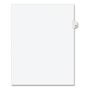 Avery Preprinted Legal Exhibit Side Tab Index Dividers, Avery Style, 10-Tab, 56, 11 x 8.5, White, 25/Pack, (1056)