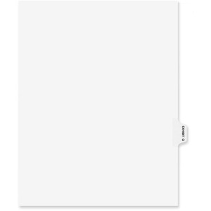 Avery Individual Legal Exhibit Dividers - Avery Style - 1 Printed Tab(s) - Character - Q - 8.5" Divider Width x 11" Divider Length