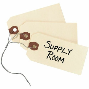 Avery Shipping Tags with Wire, 11.5 pt. Stock, 3-3/4" x 1-7/8" , 1,000 Manila Hang Tags - #26 - 3.75" Length x 1.87" Width - Rectangular - Wire Fastener - Card Stock