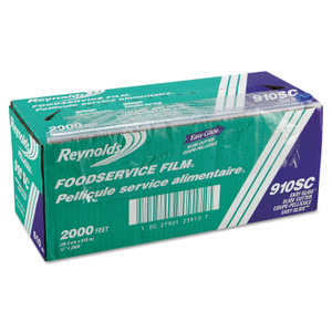 Reynolds Wrap PVC Food Wrap Film Roll in Easy Glide Cutter Box, 12" x 2,000 ft, Clear (RFP910SC) View Product Image