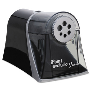 Westcott iPoint Evolution Axis Pencil Sharpener, AC-Powered, 5 x 7.5 x 7.25, Black/Silver
