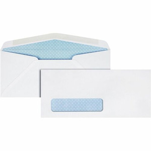 Quality Park No. 10 Single Window Security Tint Envelopes - Single Window - #10 - 4 1/8" Width x 9 1/2" Length - 24 lb - Adhesive