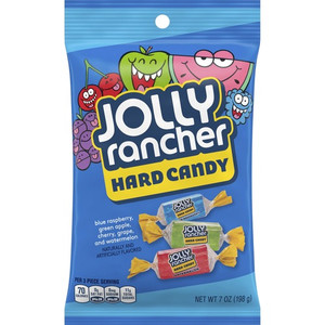 Jolly Rancher Hard Candy - Green Apple, Blue Raspberry, Cherry, Watermelon, Grape - Individually Wrapped, Trans Fat Free - 7 oz