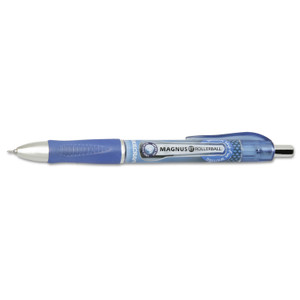 AbilityOne 7520016539299 SKILCRAFT Needle Point Roller Ball Pen, Retractable, Fine 0.7 mm, Blue Ink, Blue/White/Black Barrel, Dozen (NSN6539299) View Product Image