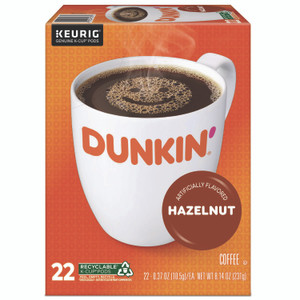 Dunkin' K-Cup Pods, Hazelnut, 22/Box