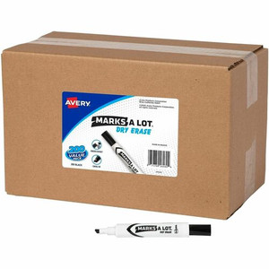Avery Marks-A-Lot Value Pack Dry Erase Markers - Chisel Marker Point - Erasable - Black Ink