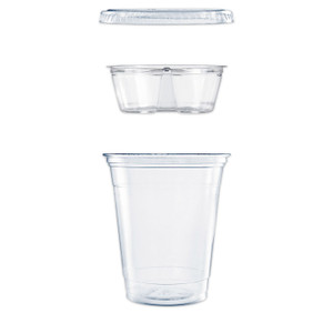 Dart Clear PET Grab n Go Kit Combo with Insert, 12 oz, Plastic, Clear, 500/Carton