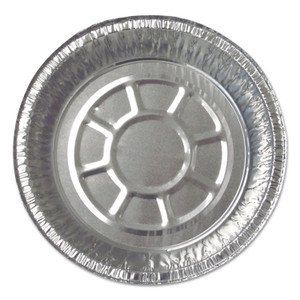 Durable Packaging Aluminum Round Containers, 22 Gauge, 24 oz, 7" Diameter x 1.75"h, Silver, 500/Carton (DPK527500) View Product Image