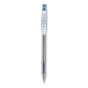Pilot G-TEC-C Ultra Gel Pen, Stick, Extra-Fine 0.4 mm, Blue Ink, Clear/Blue Barrel, Dozen (PIL35492) View Product Image