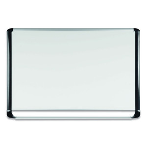 MasterVision Pure Platinum Dry Erase Board, 96" x 48", White Surface, Silver/Black Aluminum Frame