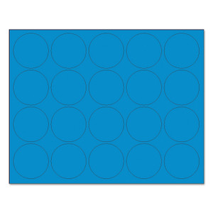 MasterVision Interchangeable Magnetic Board Accessories, Circles, 0.75" Diameter, BLUE, 20/Pack