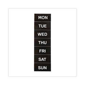 MasterVision Interchangeable Magnetic Board Accessories, Days of Week, Black/White, 2" x 1", 7 Pieces MasterVision Interchangeable Magnetic Board Accessories, Days of Week, Black/White, 2" x 1", 7 Pieces