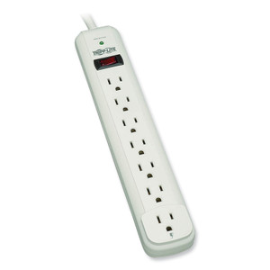 Tripp Lite Protect It! Surge Protector, 7 AC Outlets, 12 ft Cord, 1,080 J, Light Gray (TRPTLP712) View Product Image