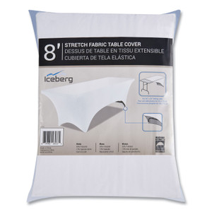 Iceberg iGear Fabric Table Cover, Polyester, 30 x 96, White (ICE16533) View Product Image