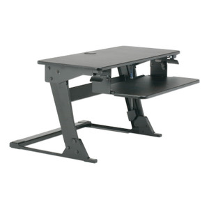 AbilityOne 7110016810786 SKILCRAFT Desktop Sit-Stand Workstation, 35.4" x 23.2" x 6.2" to 20", Black (NSN6810786) View Product Image