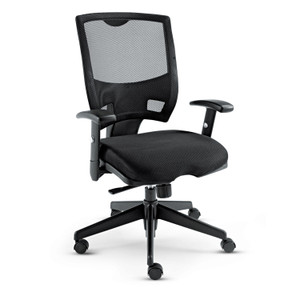 Alera Epoch Series Fabric Mesh Multifunction Chair, Supports Up to 275 lb, 17.63" to 22.44" Seat Height, Black (ALEEP42ME10B) View Product Image