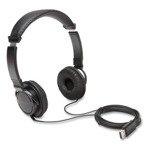 Kensington Hi-Fi Headphones, 6 ft Cord, Black (KMWK97600WW) View Product Image