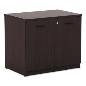 Alera Valencia Series Storage Cabinet, 34.13w x 22.78d x 29.5h, Mahogany (ALEVA613622MY) View Product Image