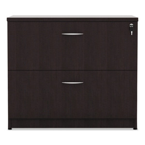 Alera Valencia Series Lateral File, 2 Legal/Letter-Size File Drawers, Espresso, 34" x 22.75" x 29.5" (ALEVA513622ES) View Product Image