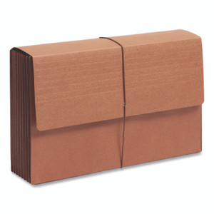 Smead TUFF Expanding Wallets, 7" Expansion, 1 Section, Elastic Cord Closure, Legal Size, Redrope