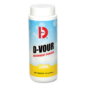 Big D Industries D-Vour Absorbent Powder, Lemon, 16 oz Canister, 6/Carton (BGD166) View Product Image