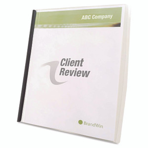 GBC Slide 'n Bind Report Cover, Swing Clip, 8.5 x 11, Frosted/Clear, 10/Pack