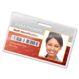 Fellowes Punched ID Card Glossy Thermal Laminating Pouches (FEL52016) View Product Image